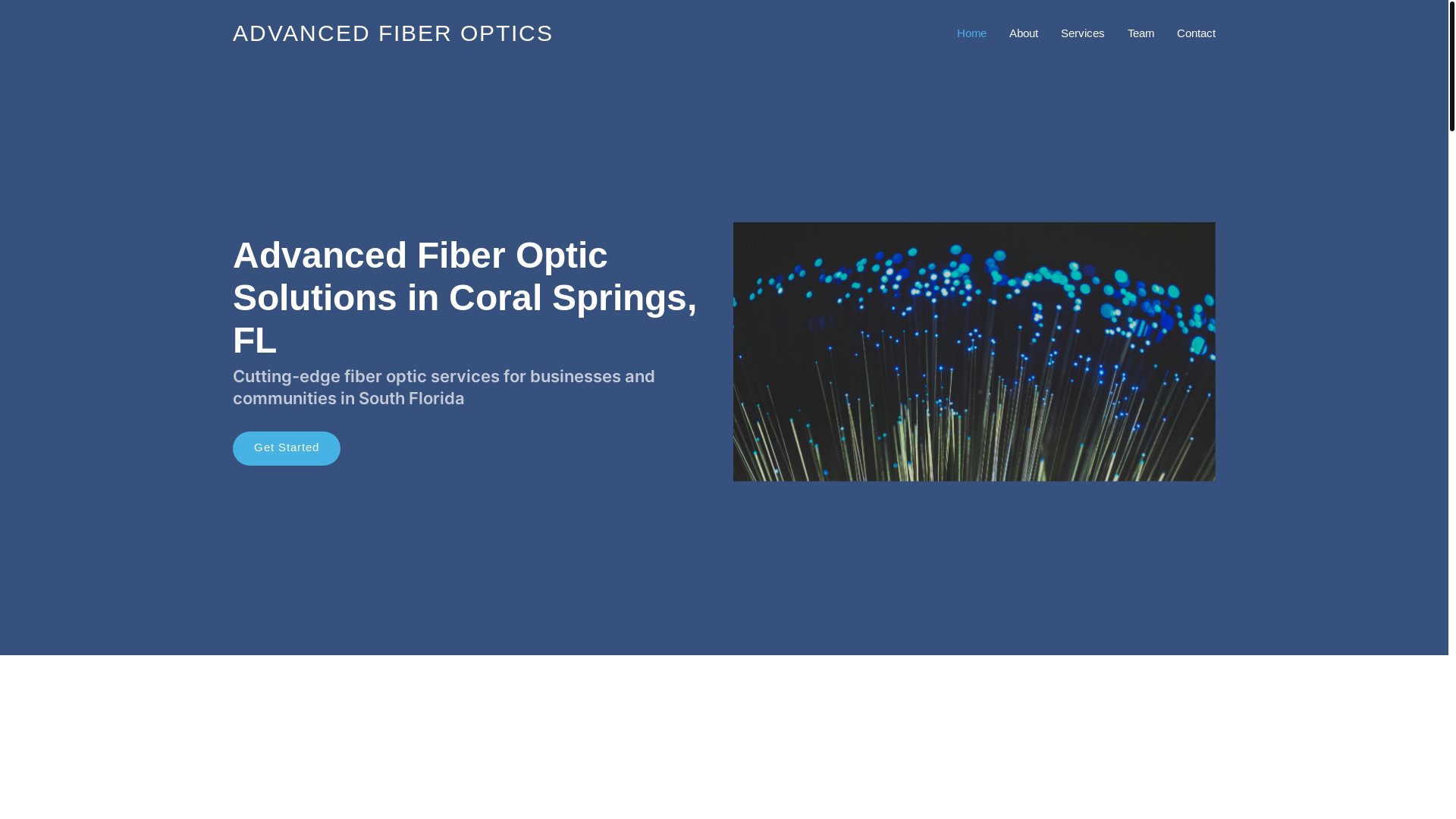 website screenshot of https://advanced-fiber-optics.pages.dev/