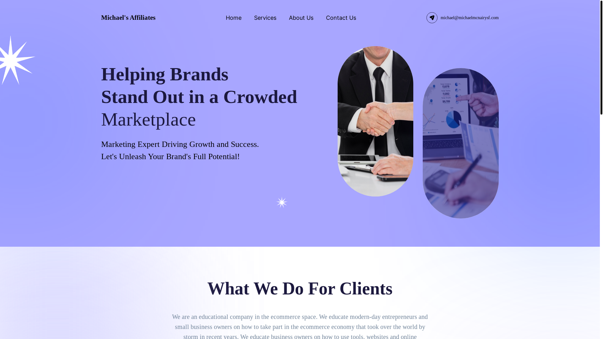 website screenshot of https://michaelmcnairysf.com/