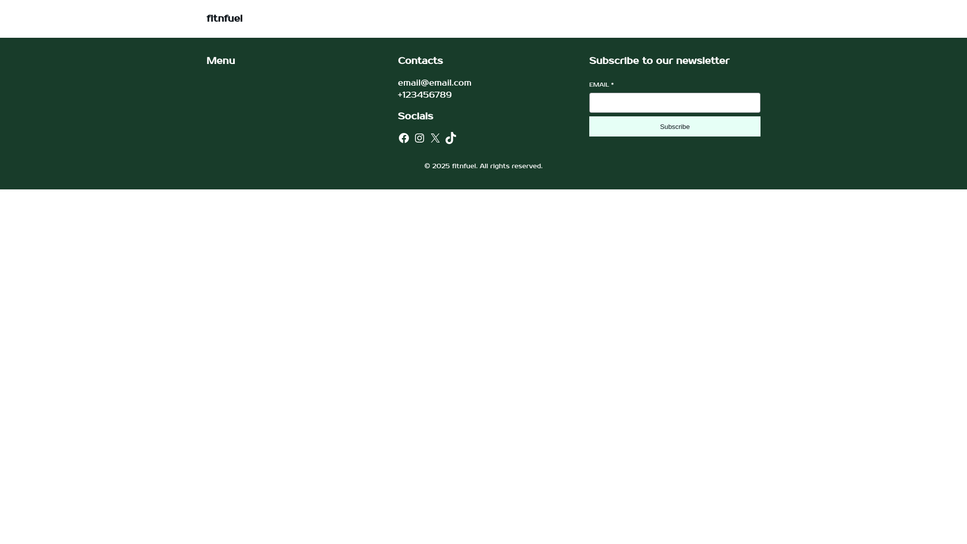 website screenshot of https://fitnfuel.in/