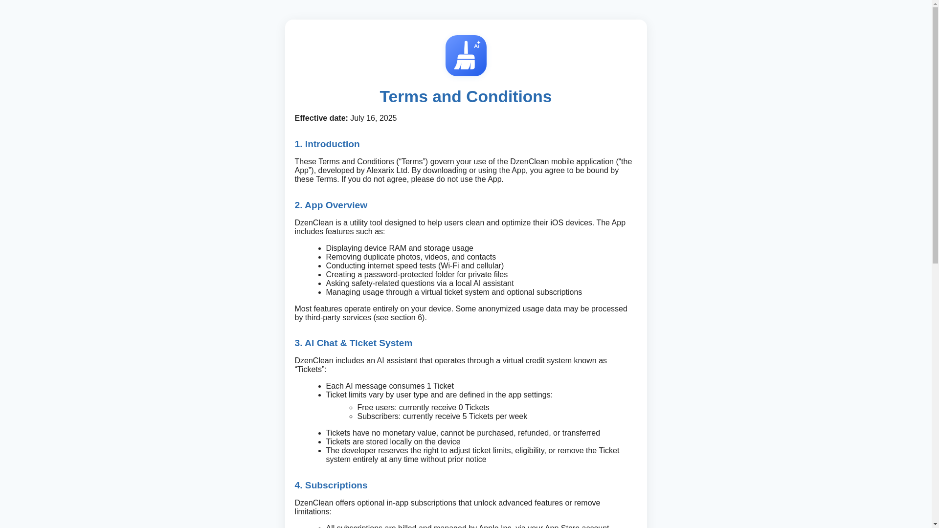 website screenshot of https://dzencleanterms.pages.dev/