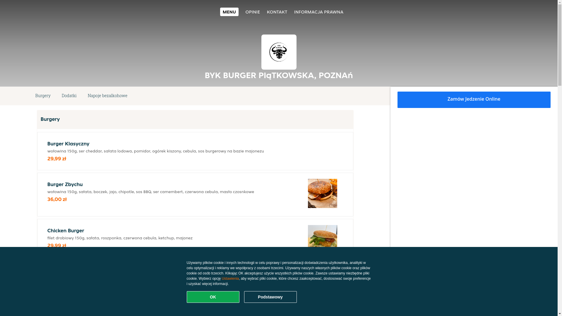 website screenshot of https://byk-burger-poznan.pl/