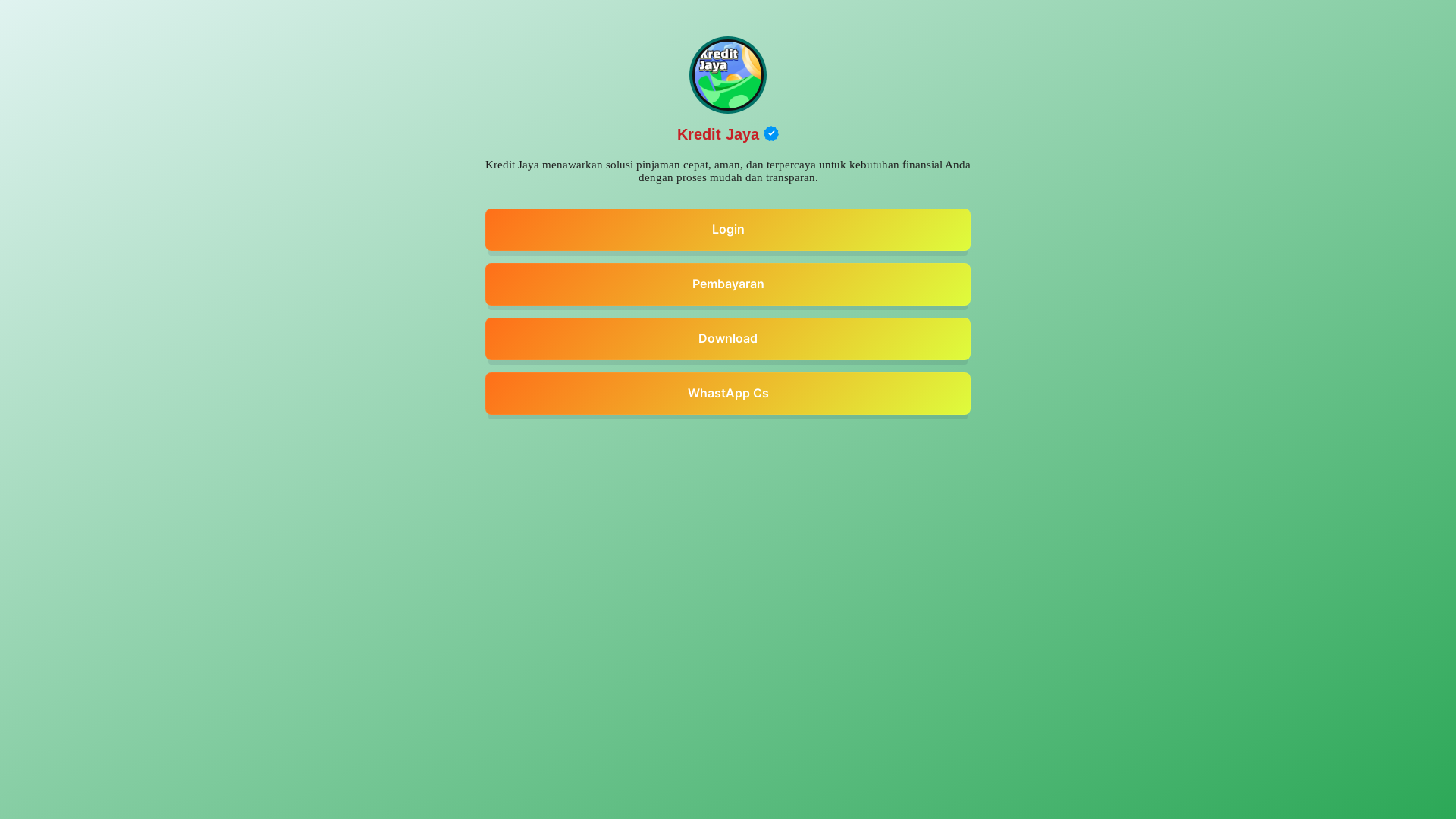 website screenshot of https://kreditjaya.web.id/