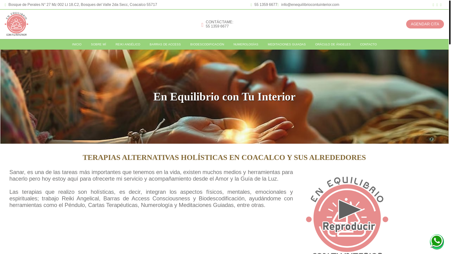website screenshot of https://enequilibriocontuinterior.com.mx/