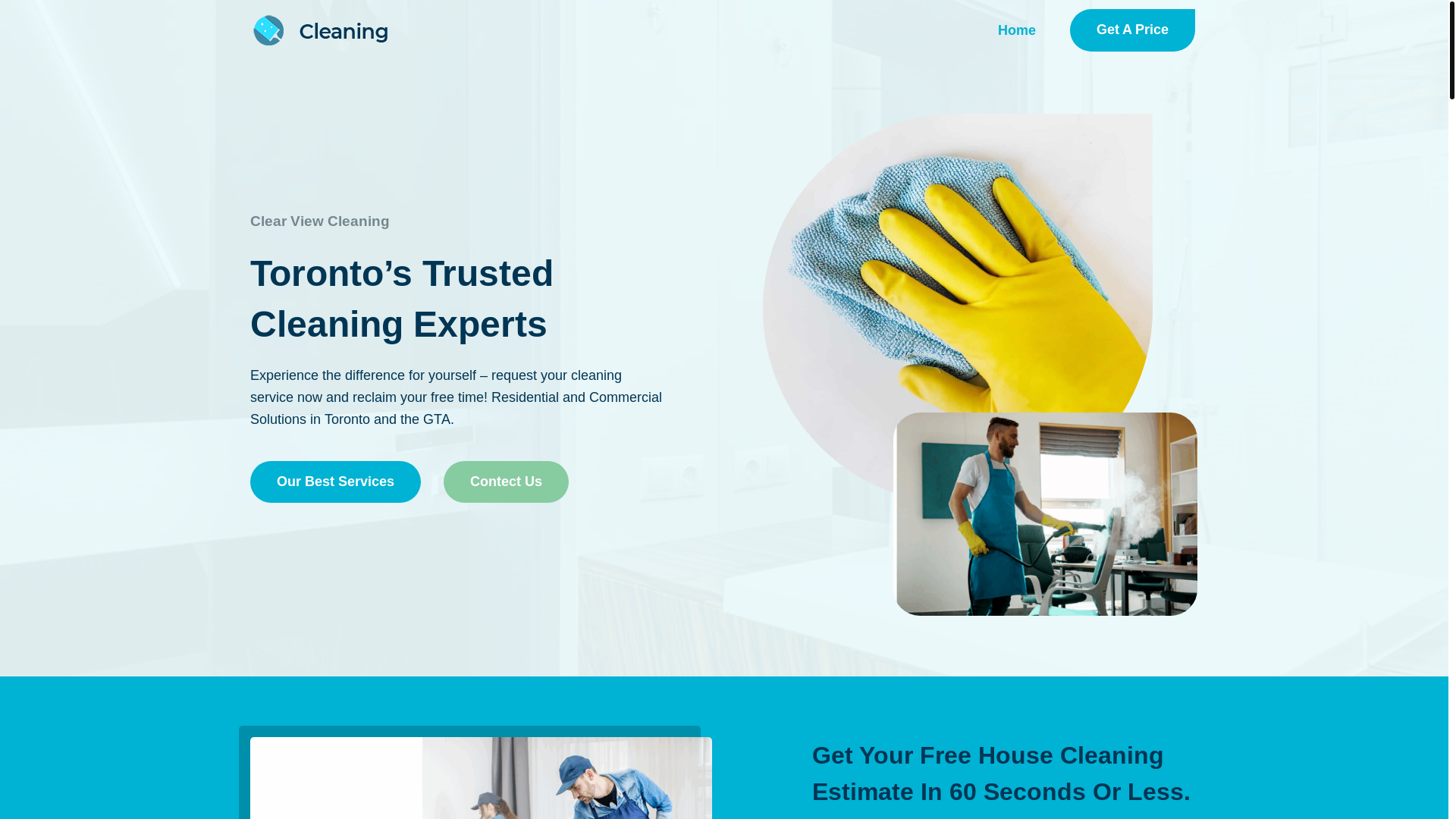 website screenshot of https://cvccleaning.ca/