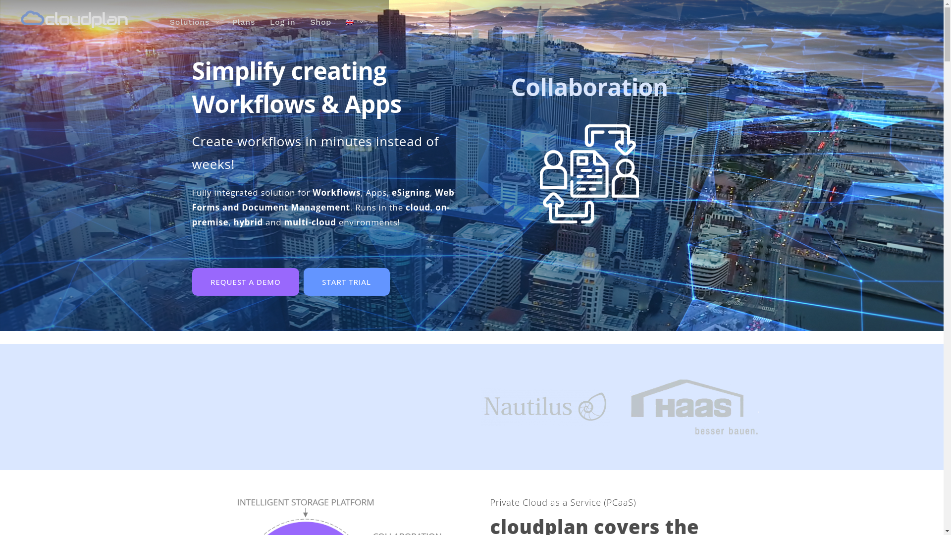 website screenshot of https://www.cloudplan.net/
