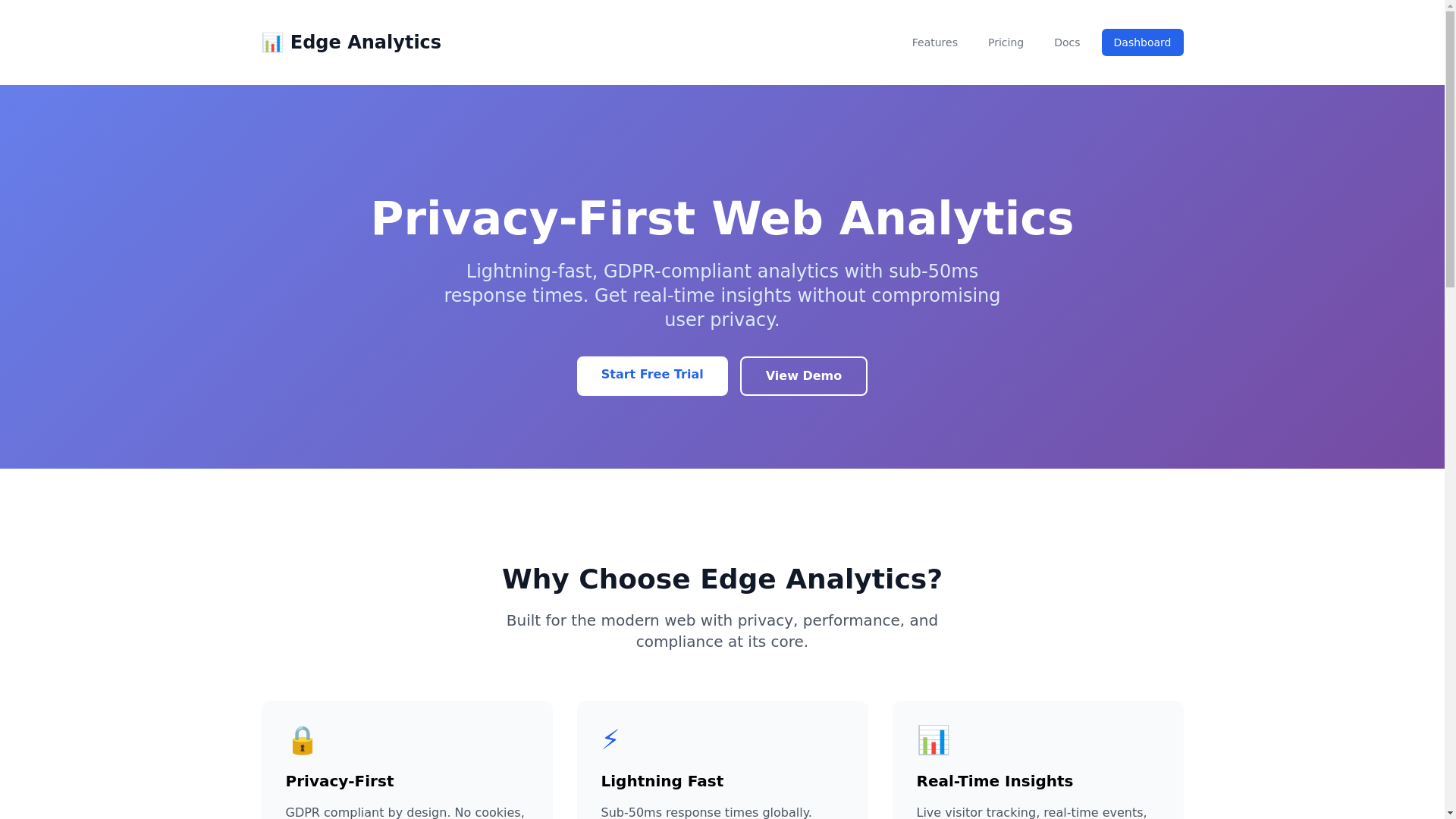 website screenshot of https://edge-analytics-frontend.pages.dev/