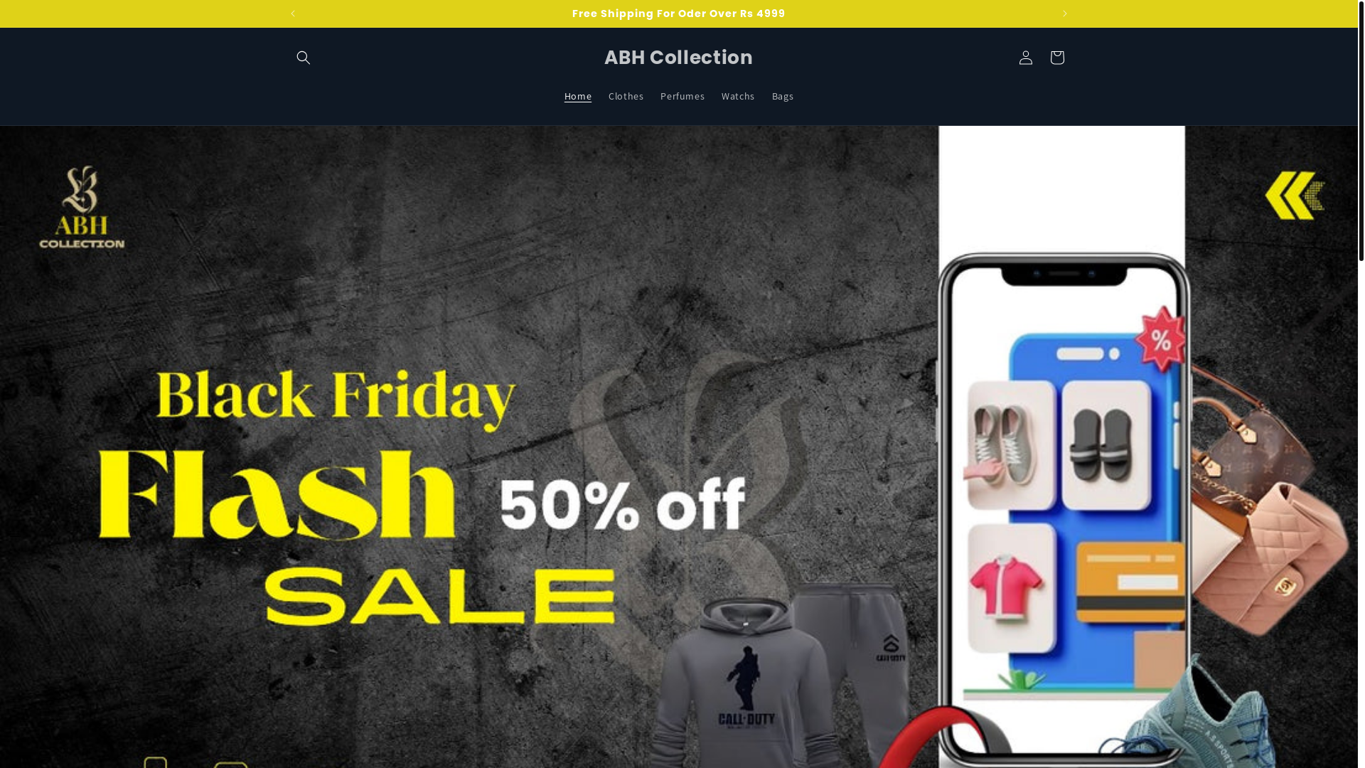 website screenshot of https://abhcollection.online/