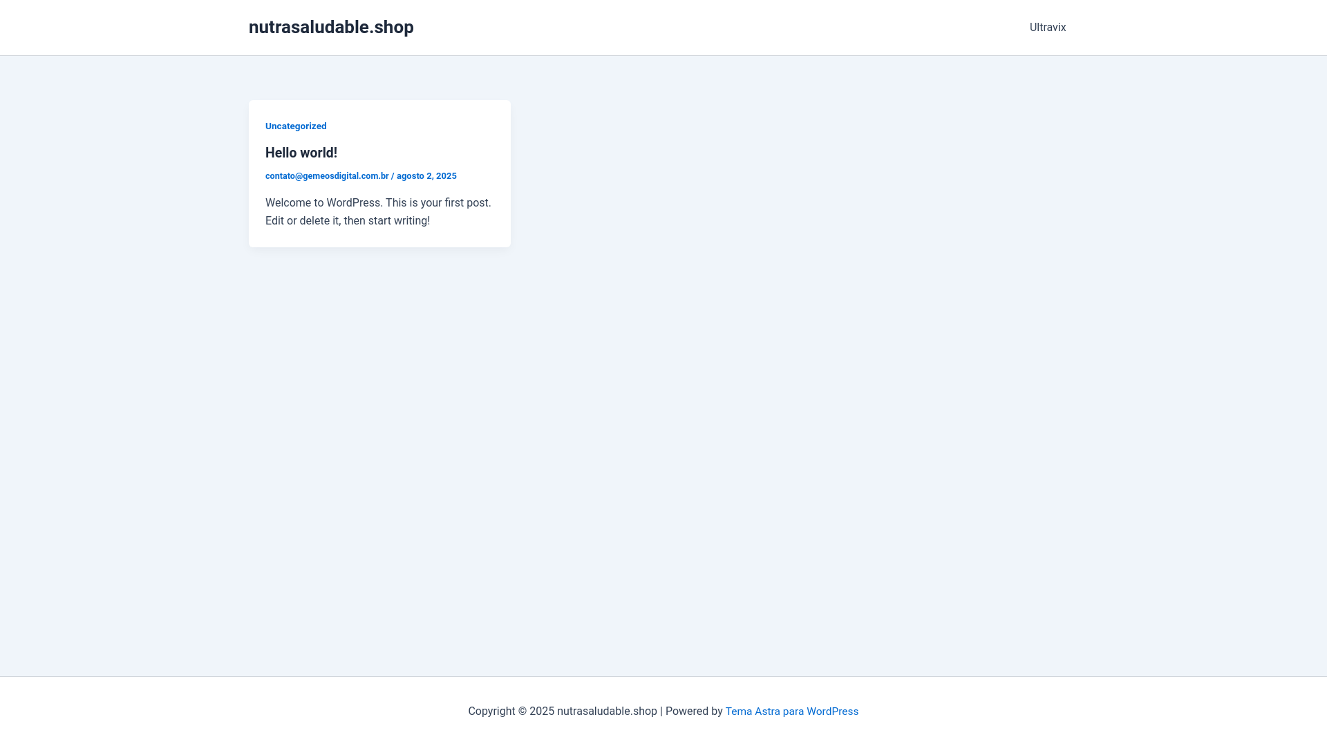 website screenshot of https://nutrasaludable.shop/