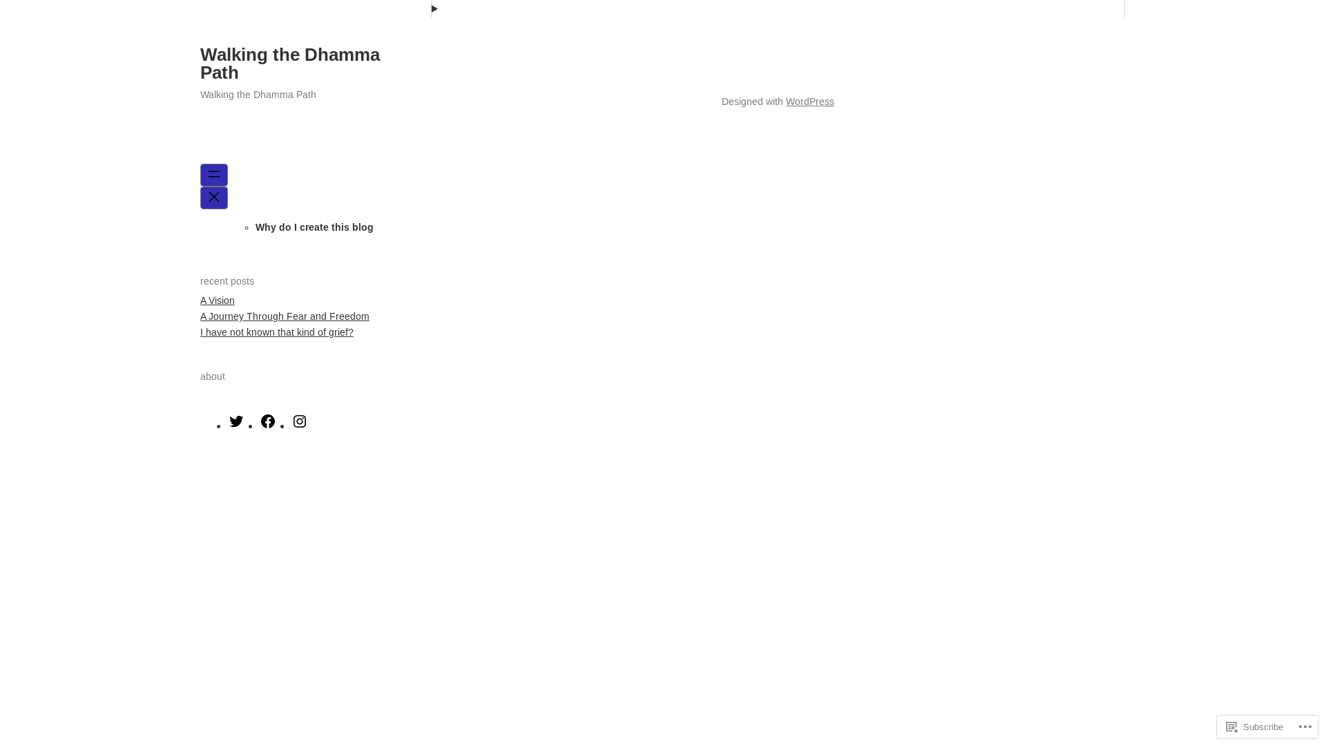 website screenshot of https://walkingthedhammapath.com/