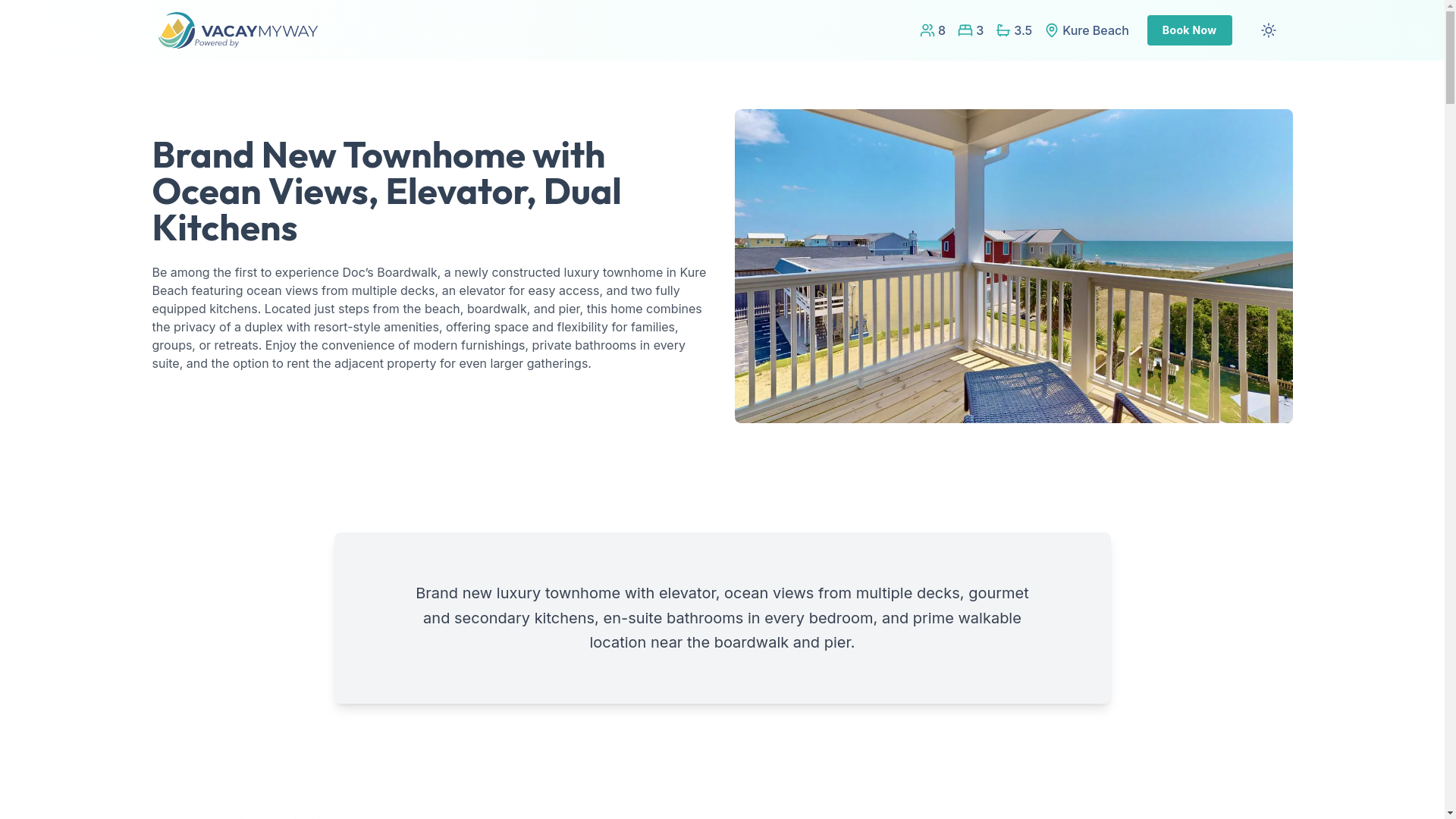 website screenshot of https://vividgoldenstrand.holiday/
