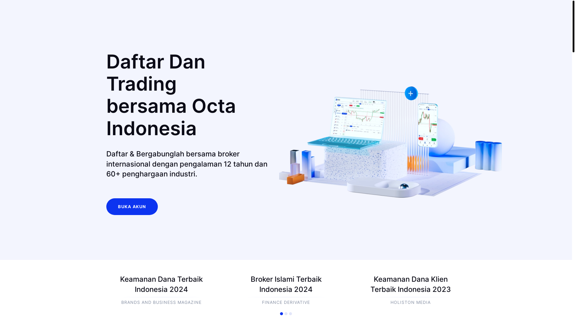 website screenshot of https://daftarocta.online/