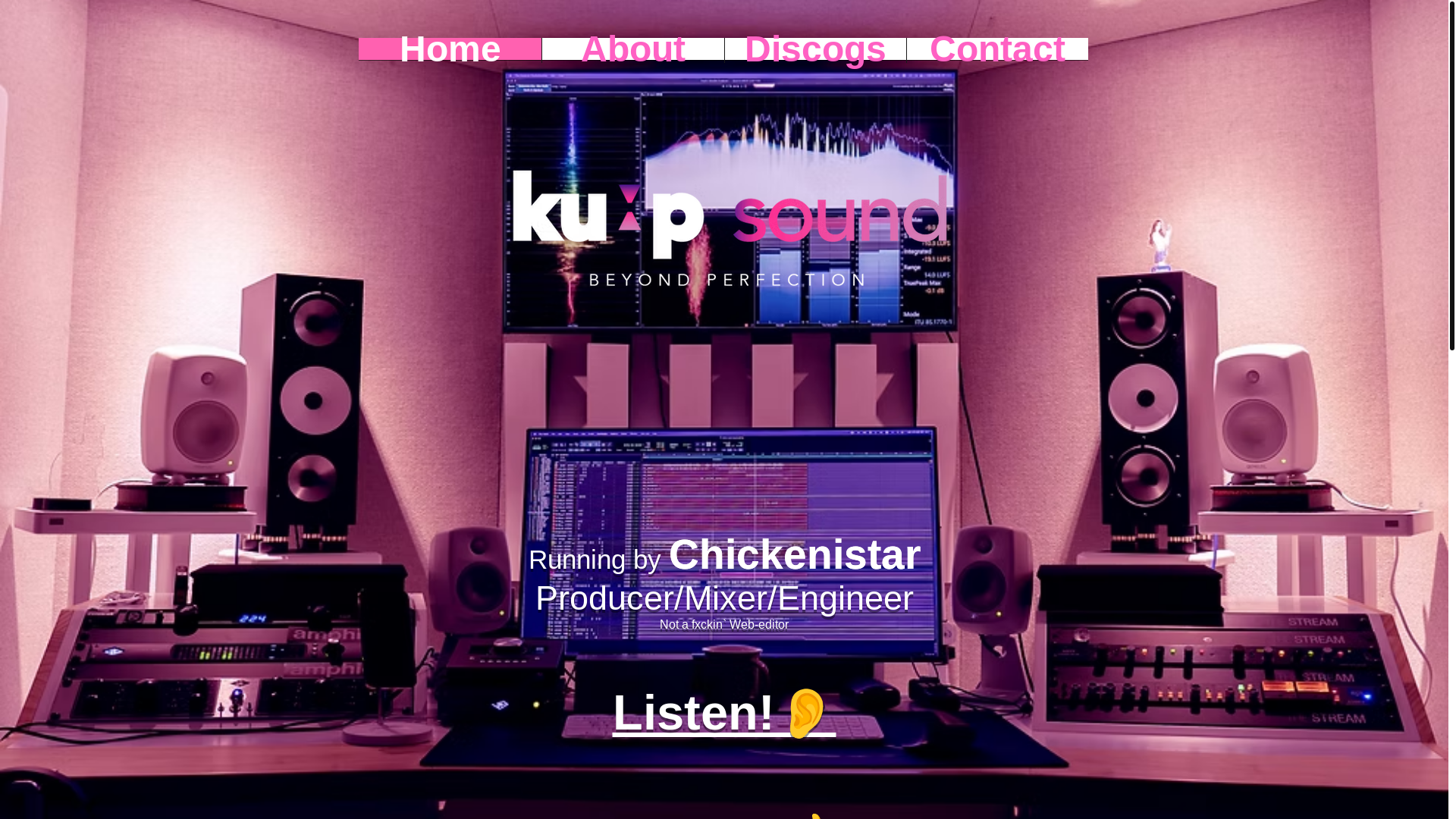 website screenshot of https://chickenistar.studio/
