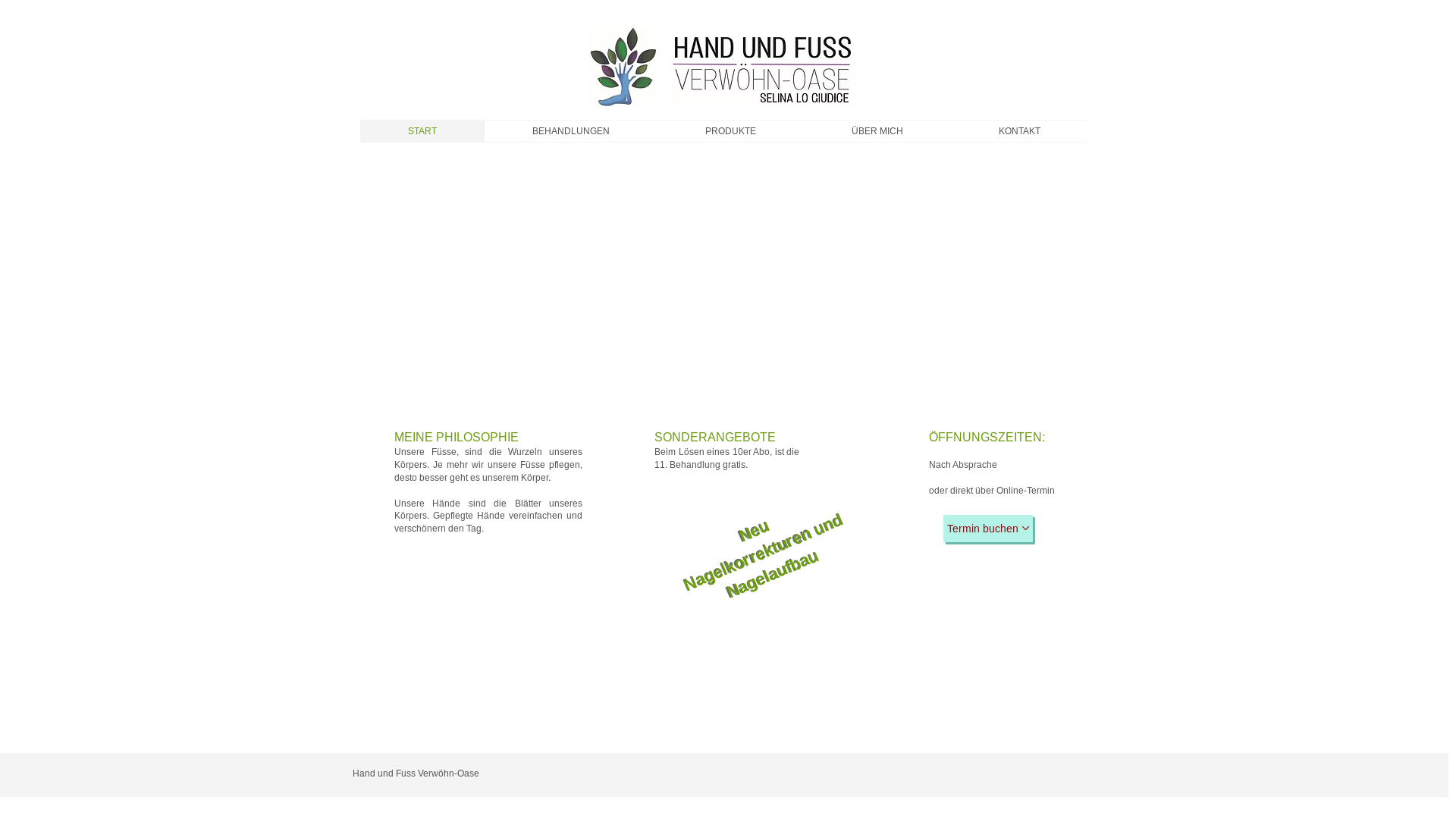 website screenshot of https://selina-fusspflege.ch/