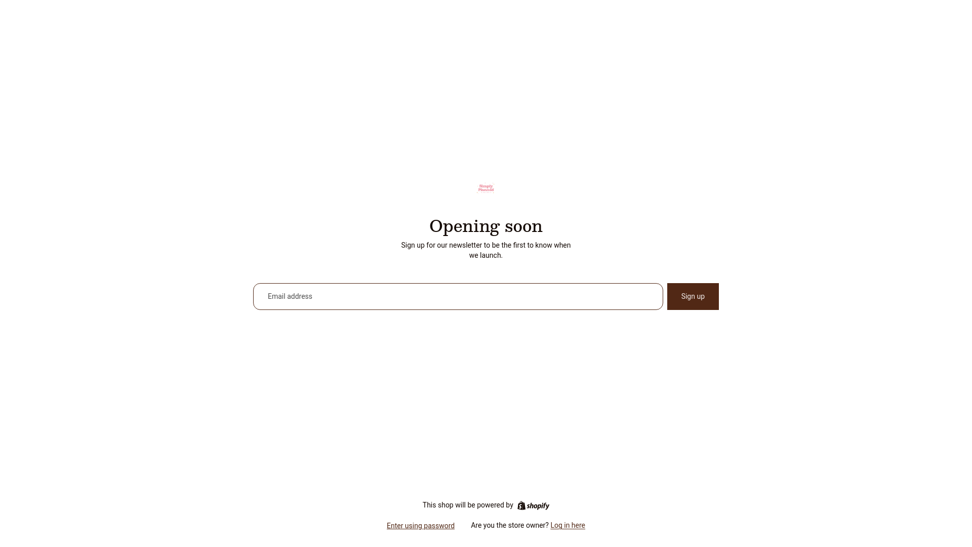 website screenshot of https://simplyplanned.store/
