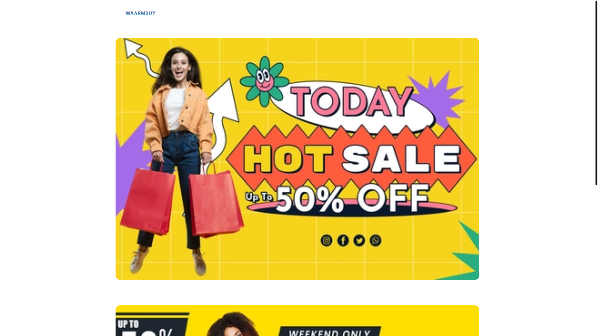 website screenshot of https://waarmbuy.com/