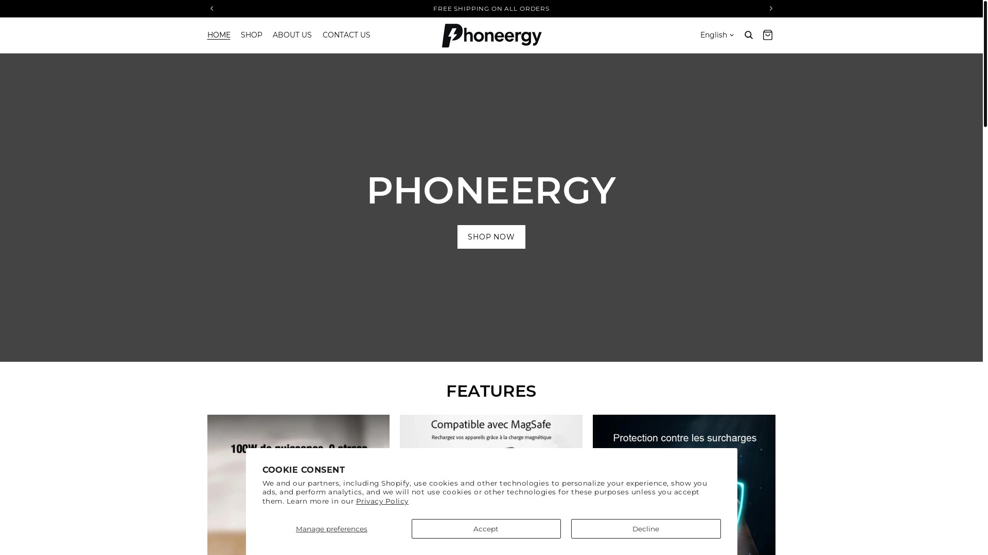 website screenshot of https://phoneergy.fr/