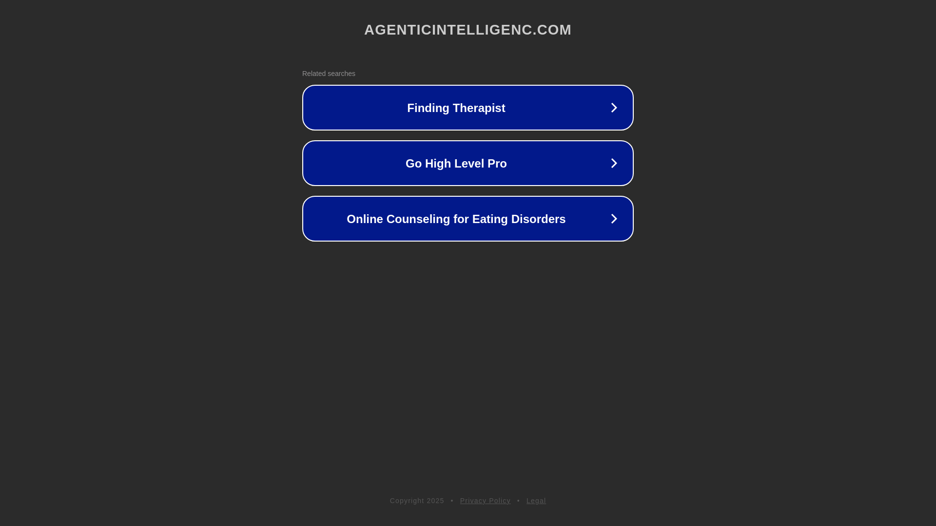 website screenshot of https://agenticintelligenc.com/