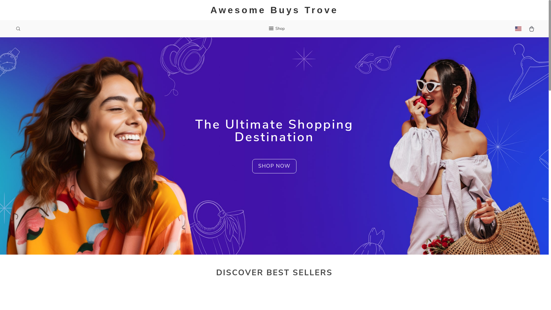 website screenshot of https://awesomebuystrove.shop/