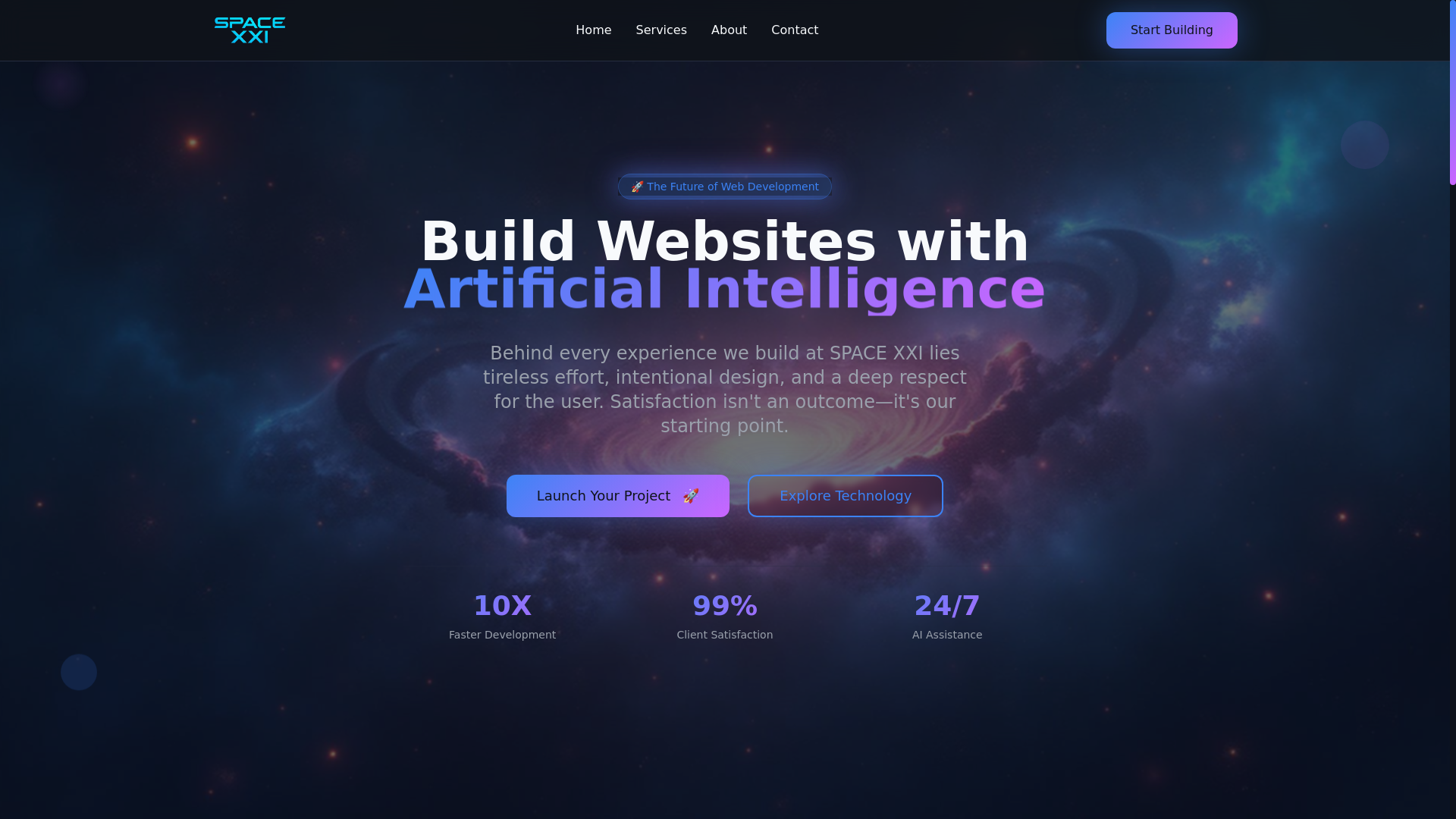 website screenshot of https://space-xxi.pages.dev/