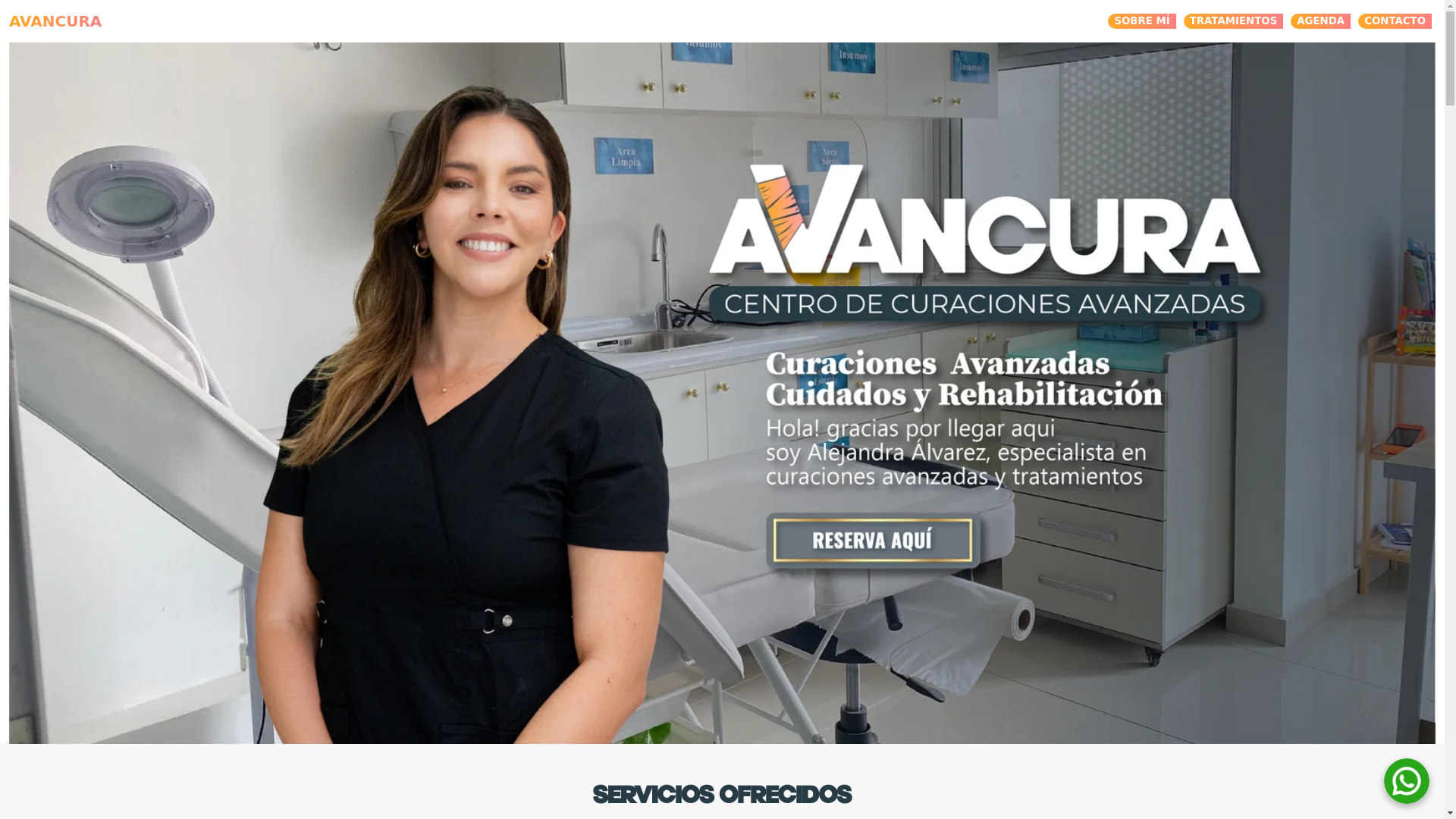 website screenshot of https://avancura.cl/