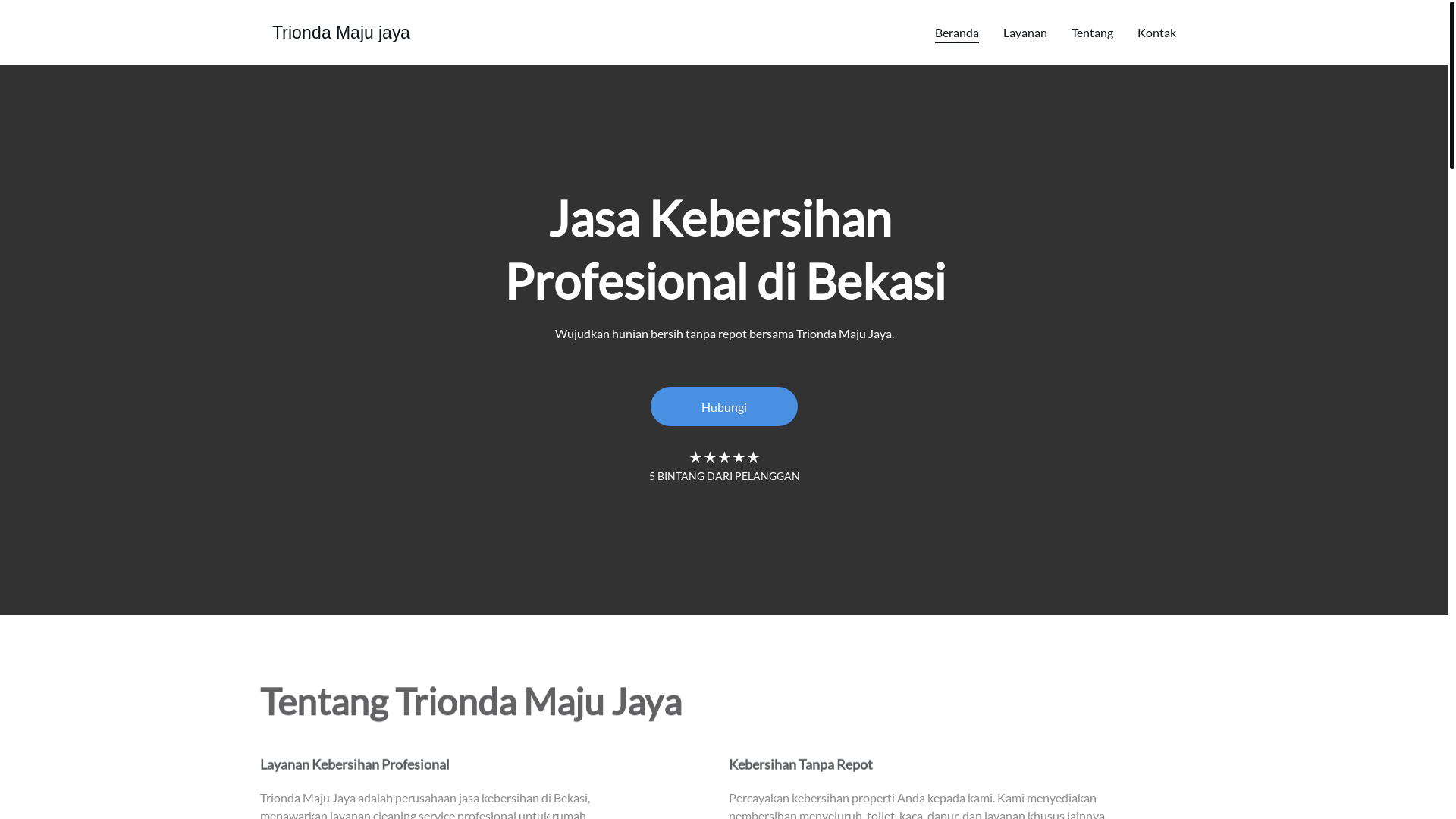 website screenshot of https://triondamaju.com/