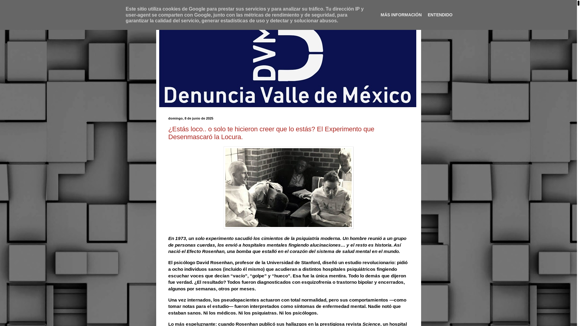 website screenshot of https://denunciavdem.blogspot.com