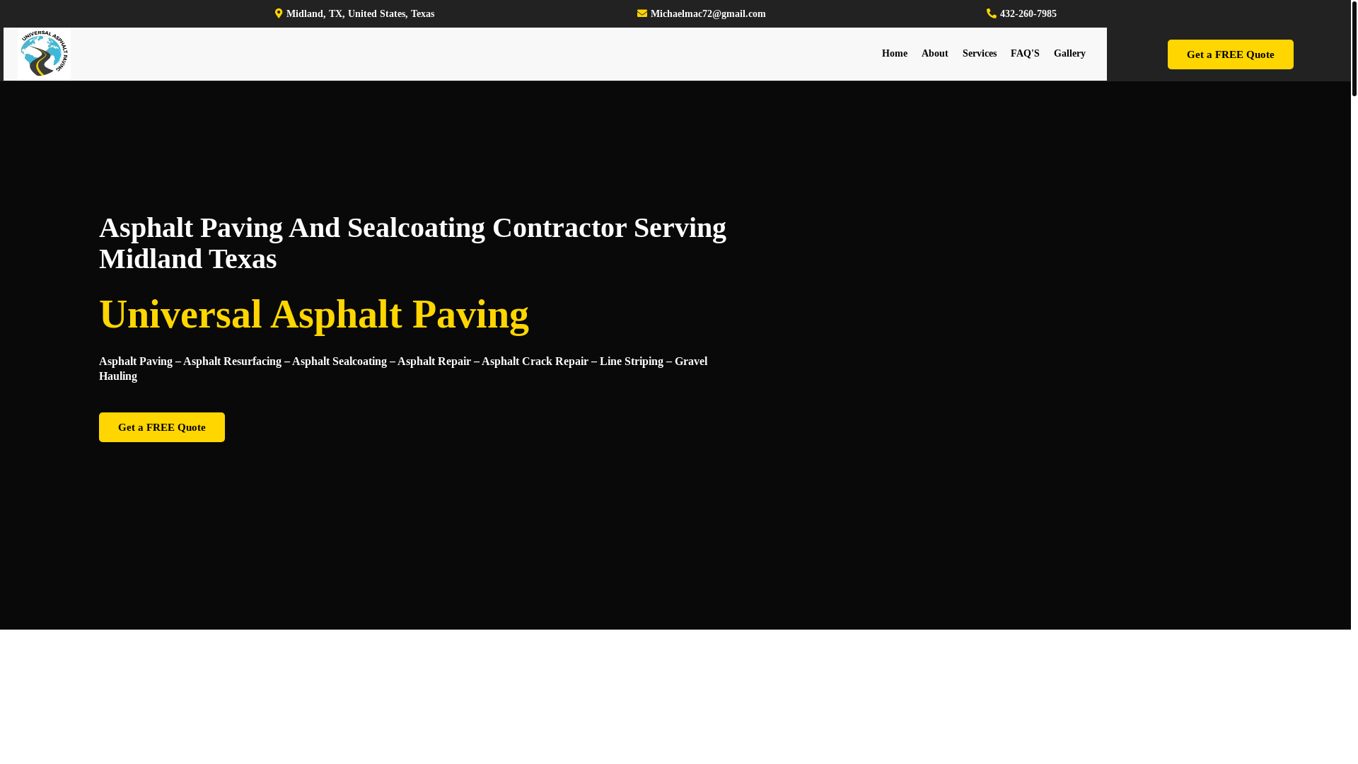 website screenshot of https://universalasphalttx.com/