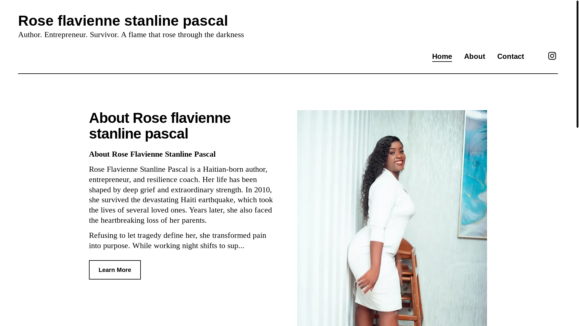 website screenshot of https://roseflaviennestanlinepascal.com/