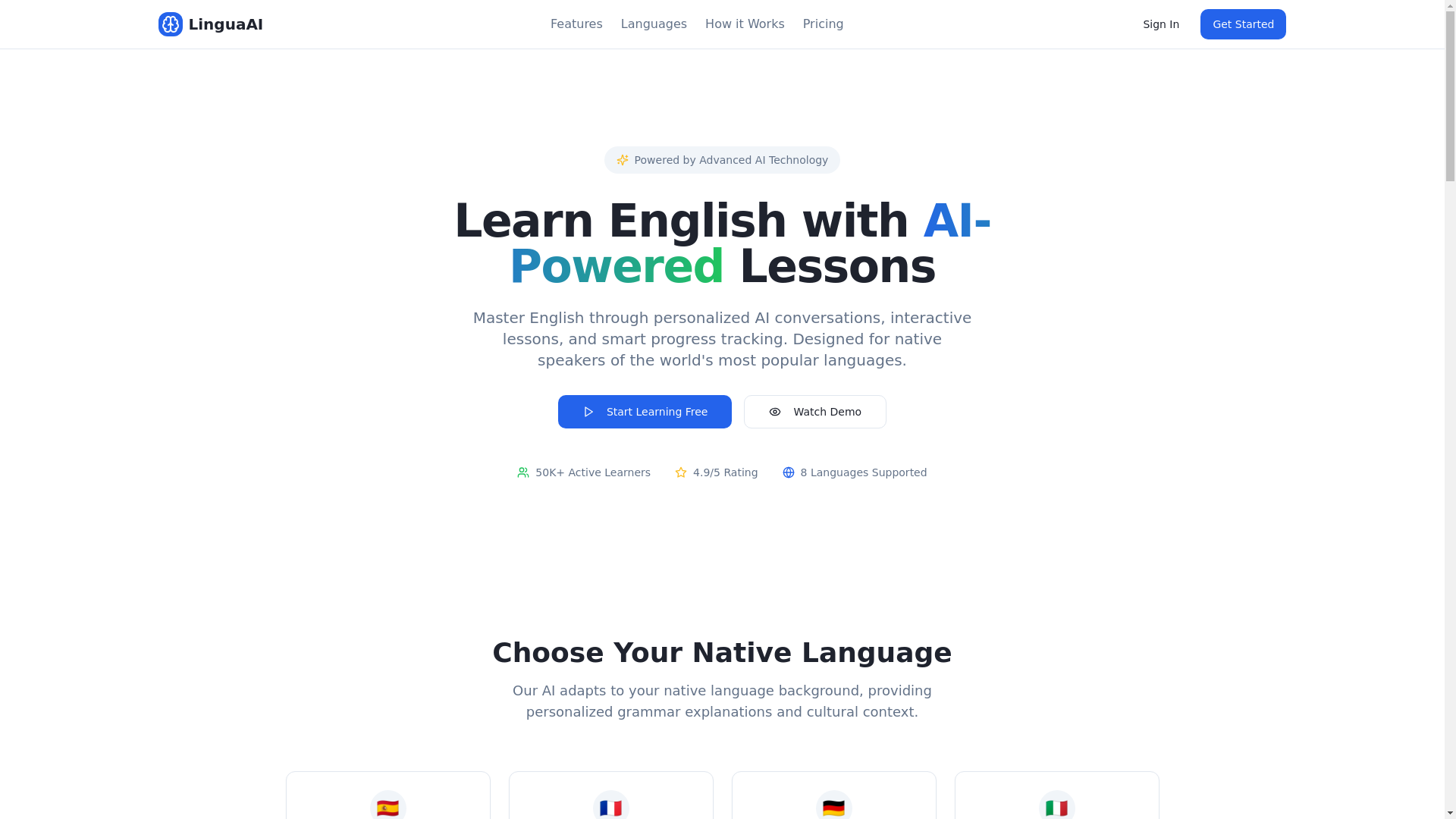 website screenshot of https://linguasage.org/