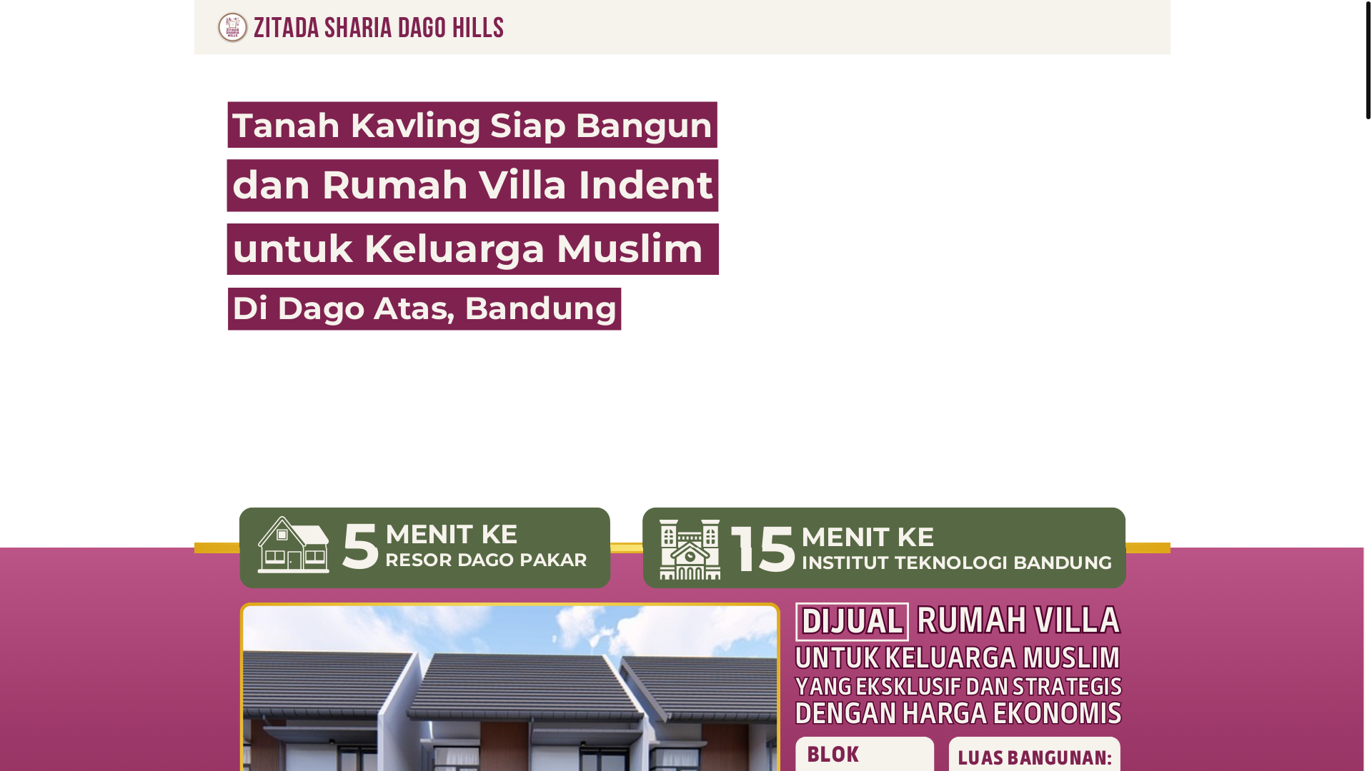 website screenshot of https://zitadashariadagohills.com/