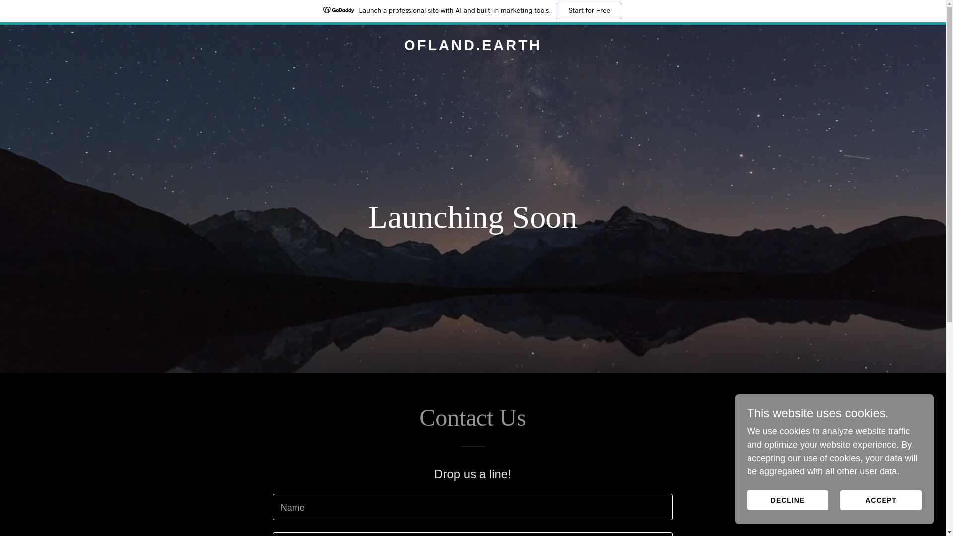 website screenshot of https://ofland.earth/