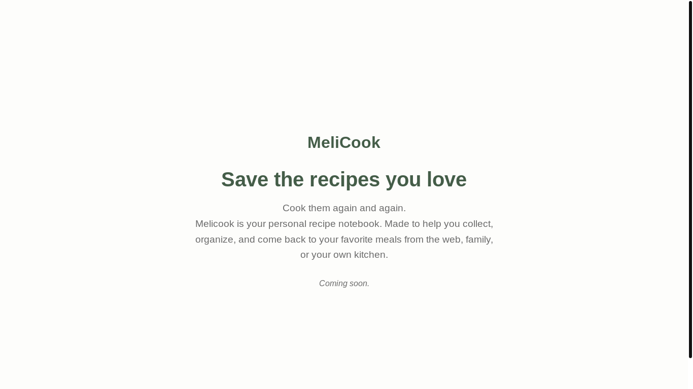 website screenshot of https://melicook.com/
