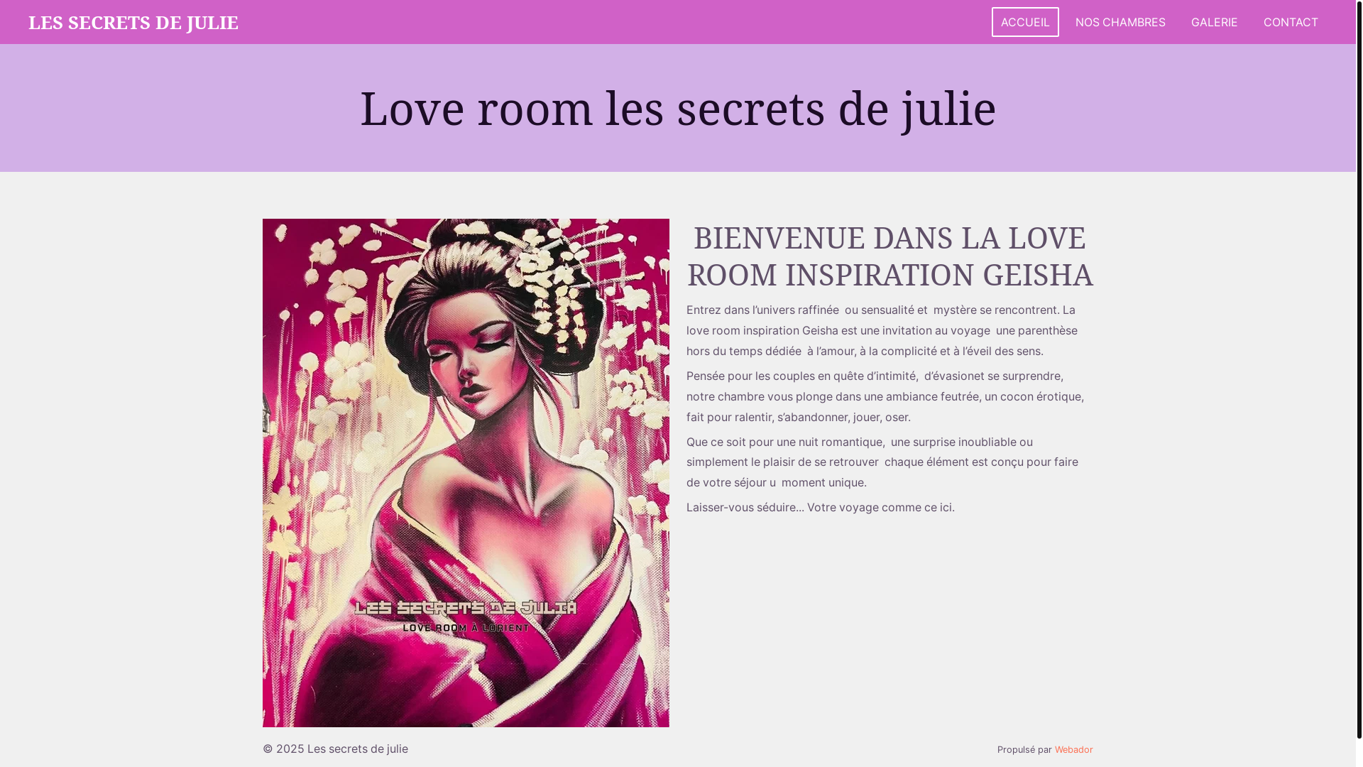 website screenshot of https://les-secrets-de-julie.fr/