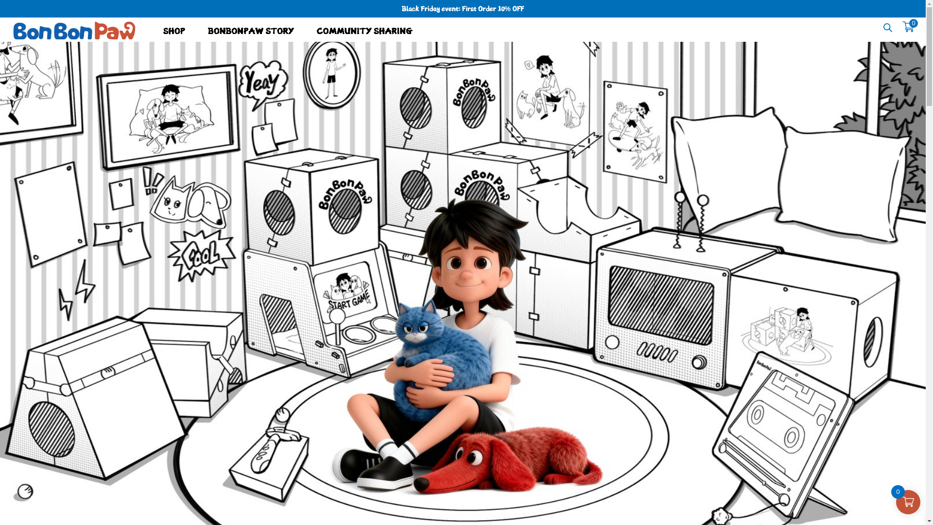 website screenshot of https://bonbonpaw.com/