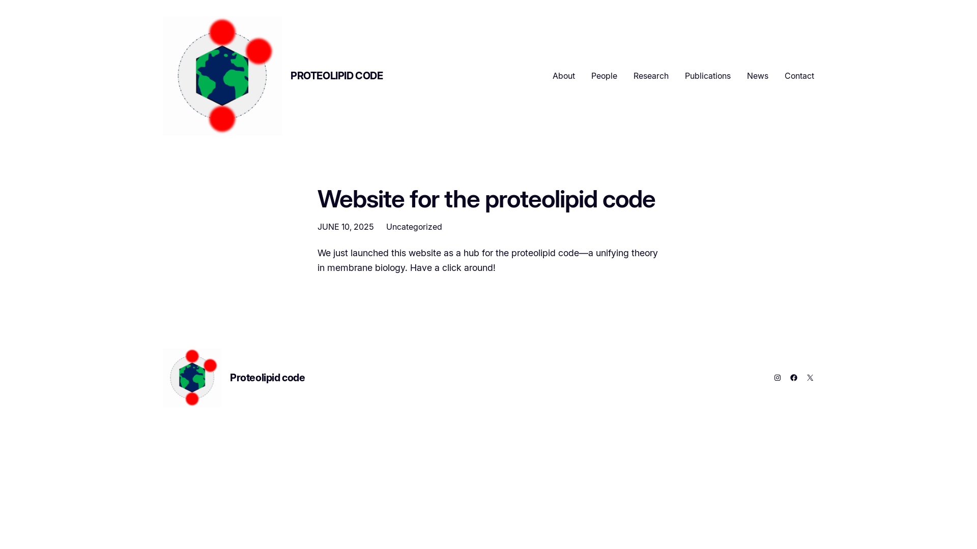 website screenshot of https://proteolipid.org/