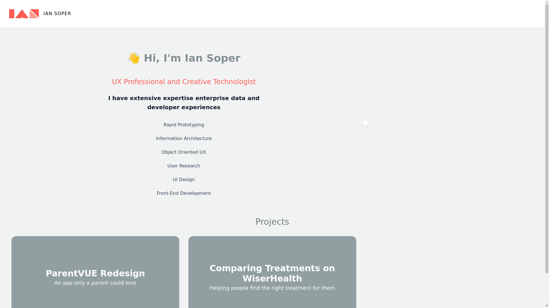 website screenshot of https://iansopercom-astro.pages.dev/