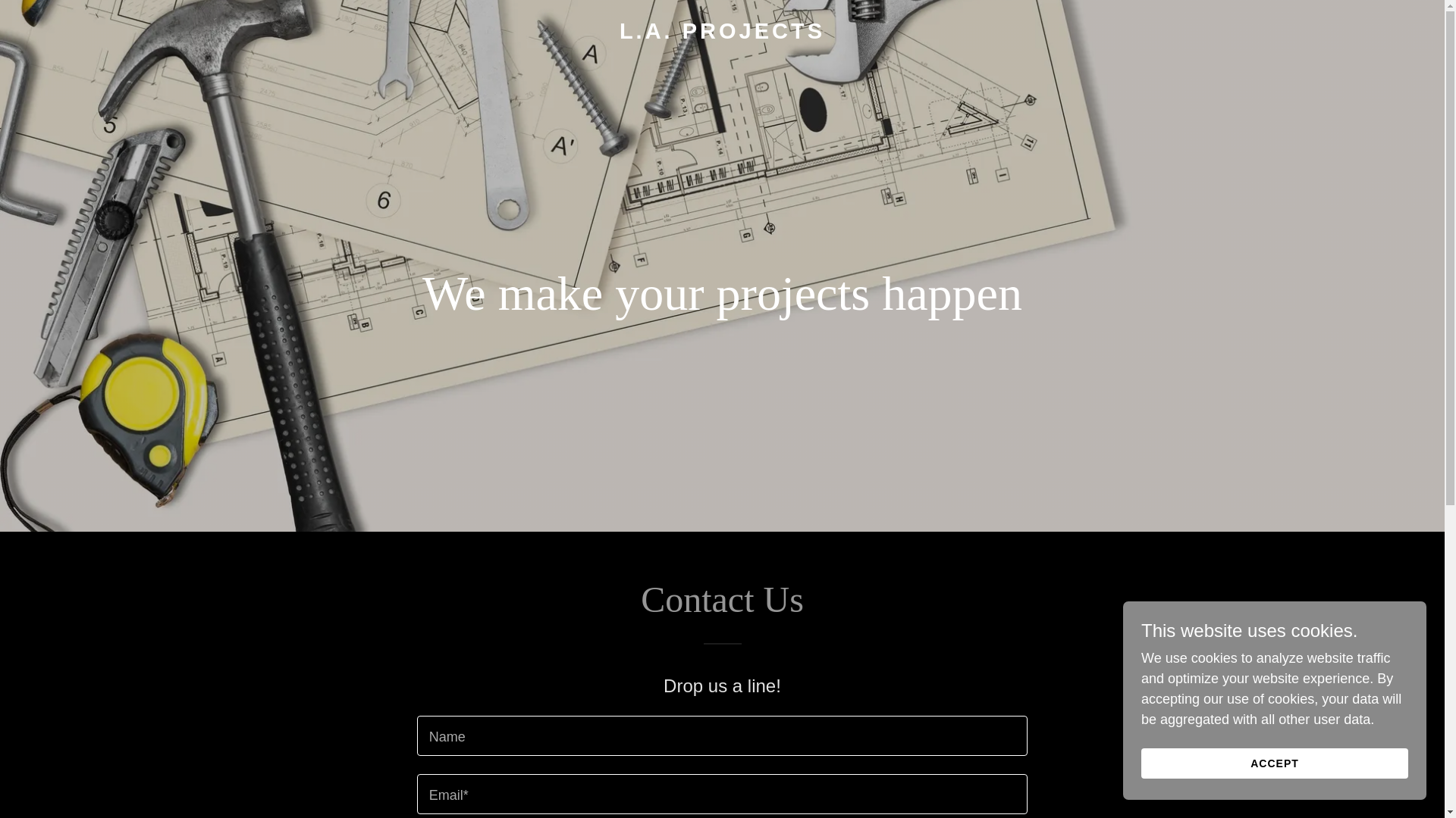 website screenshot of https://laprojects.co.nz/