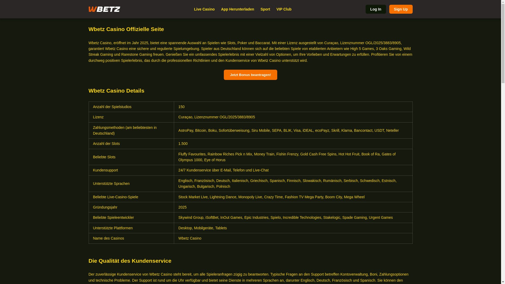 website screenshot of https://wbetz-casino-de.pages.dev/