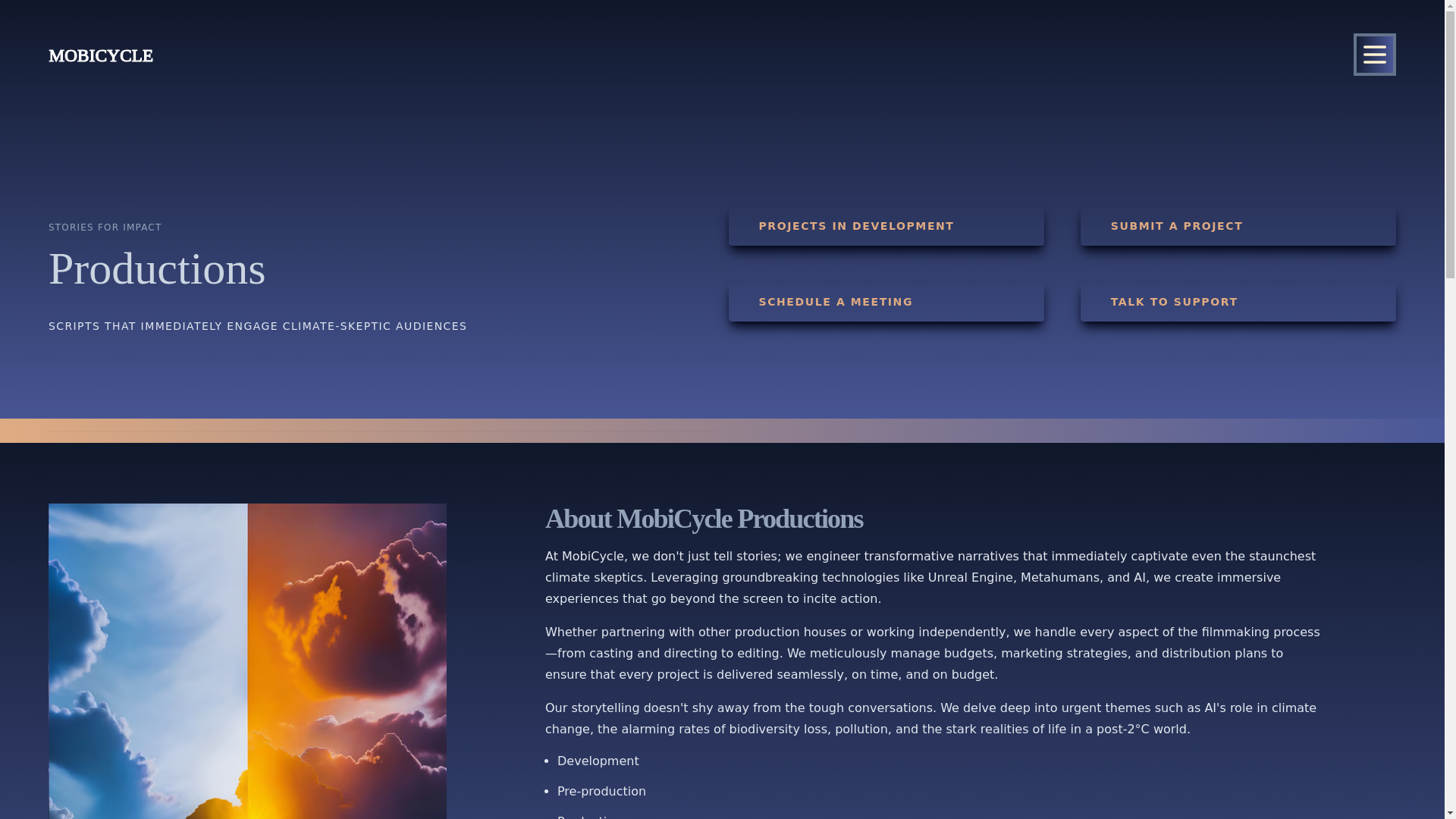 website screenshot of https://mobicycle-productions.pages.dev/