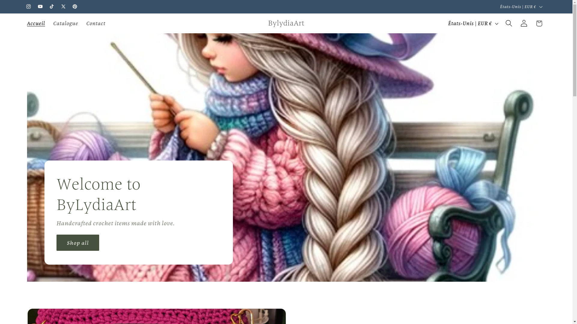 website screenshot of https://bylydiaart.com/