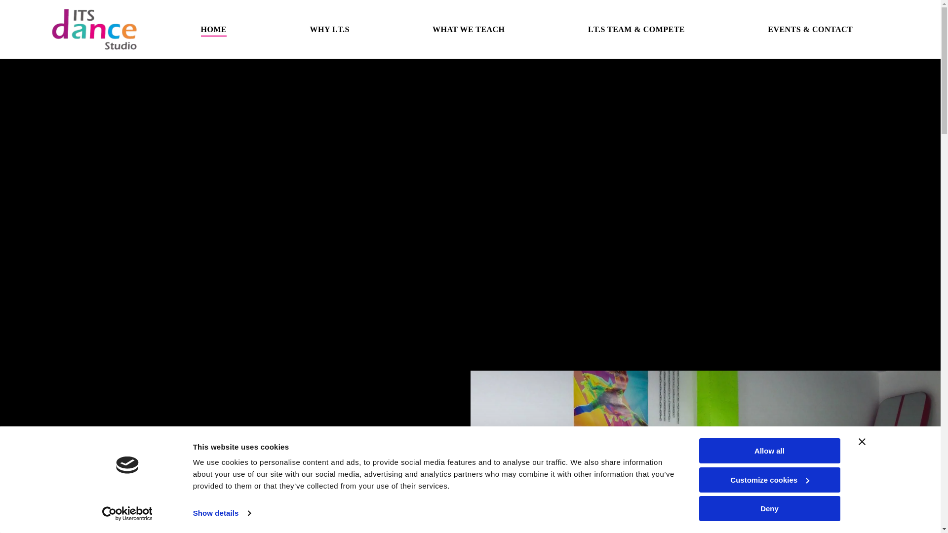 website screenshot of https://itsdancestudios.com/