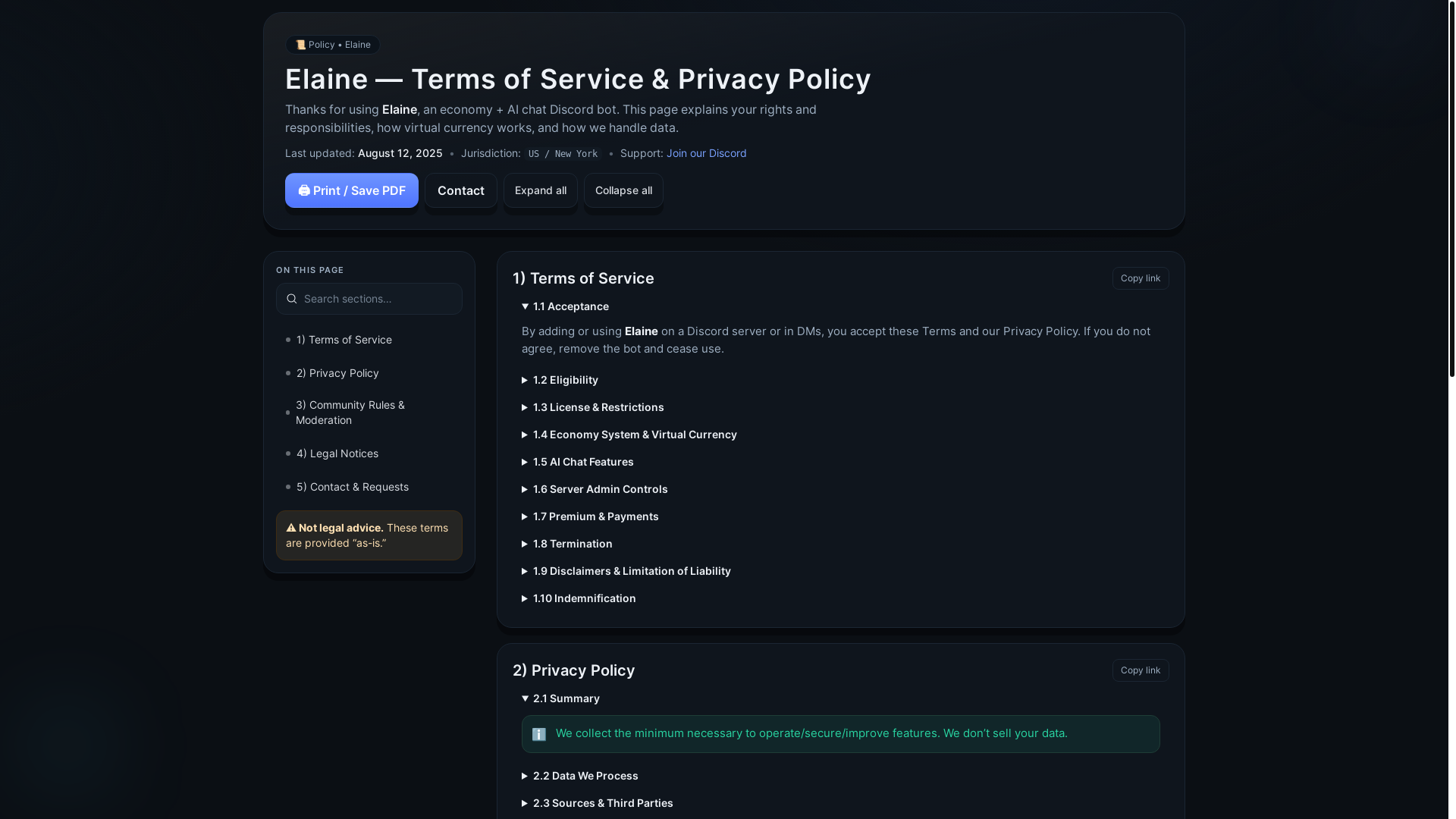 website screenshot of https://elaine-eeu.pages.dev/