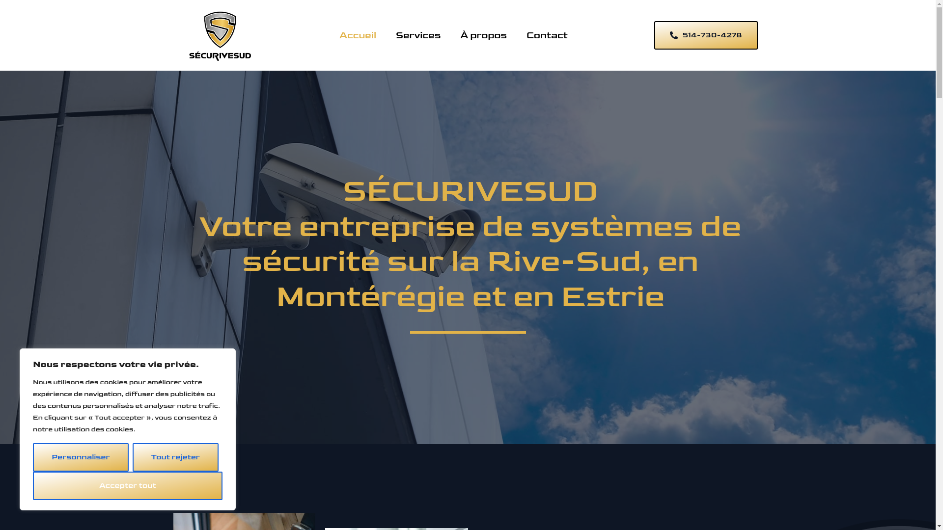 website screenshot of https://securivesud.ca/