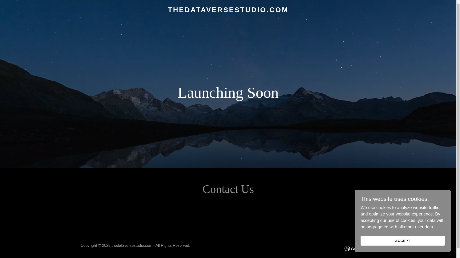 website screenshot of https://thedataversestudio.com/