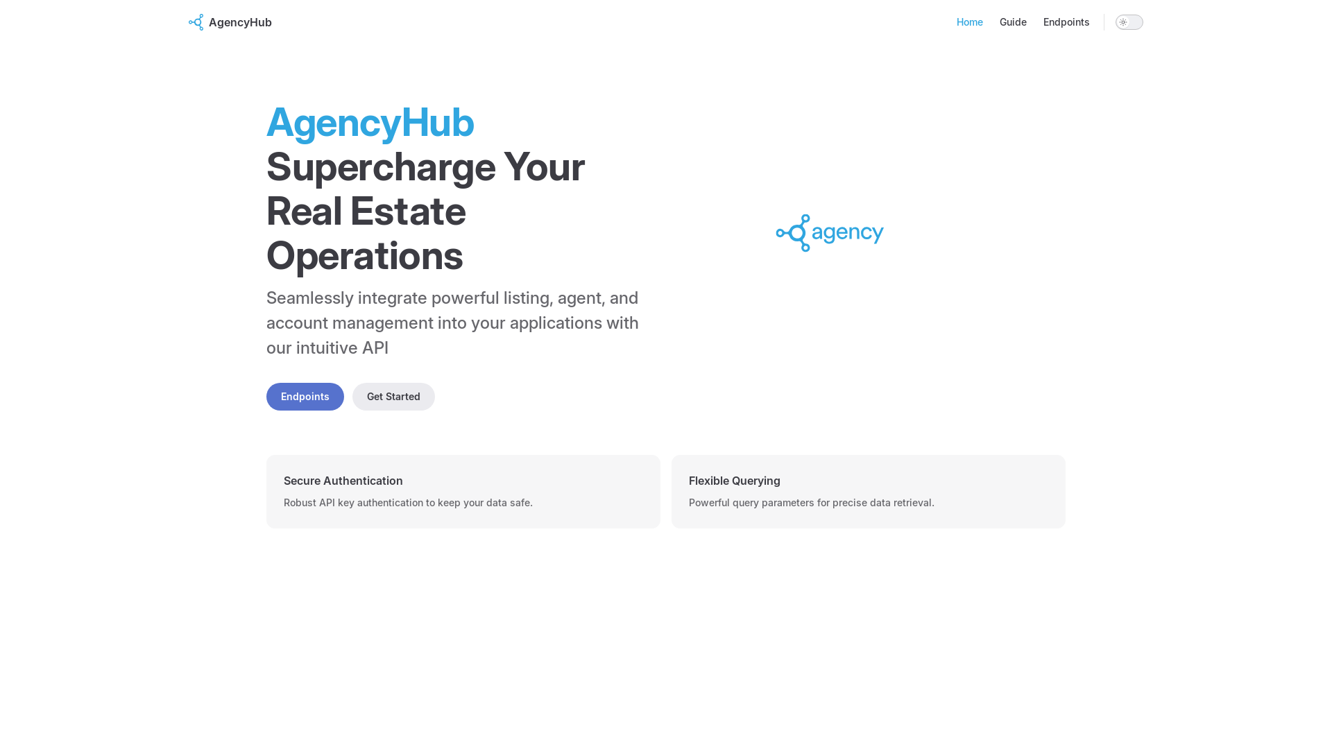 website screenshot of https://docs-agencyhub.pages.dev/