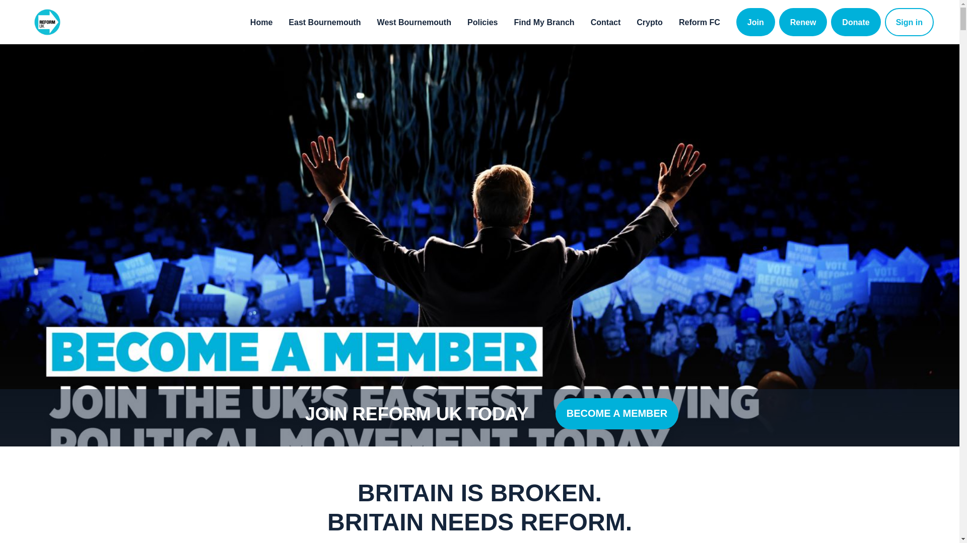 website screenshot of https://bmthreformparty.uk/