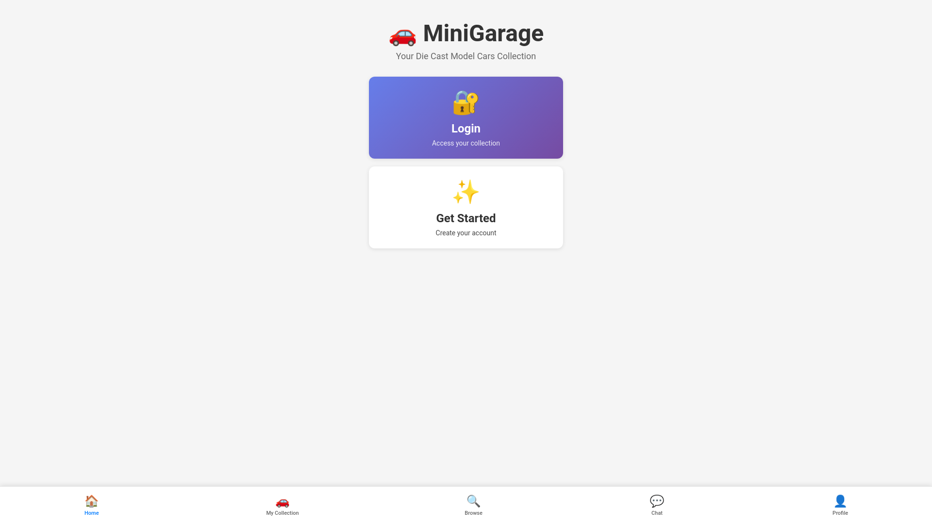 website screenshot of https://minigarage.pages.dev/