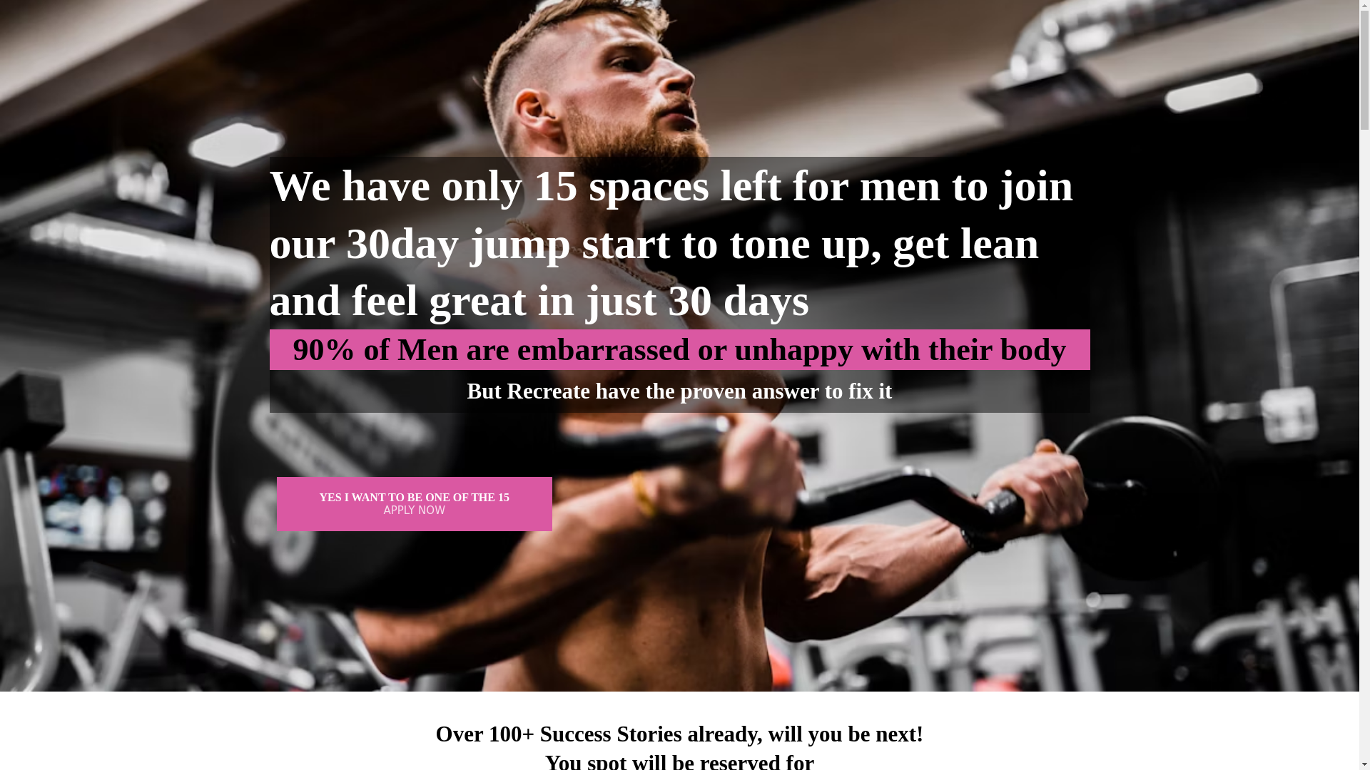 website screenshot of https://recreatemenow.com/