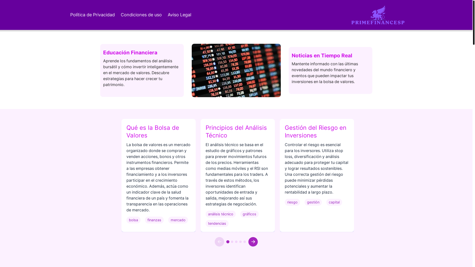 website screenshot of https://primefinancesp.com/