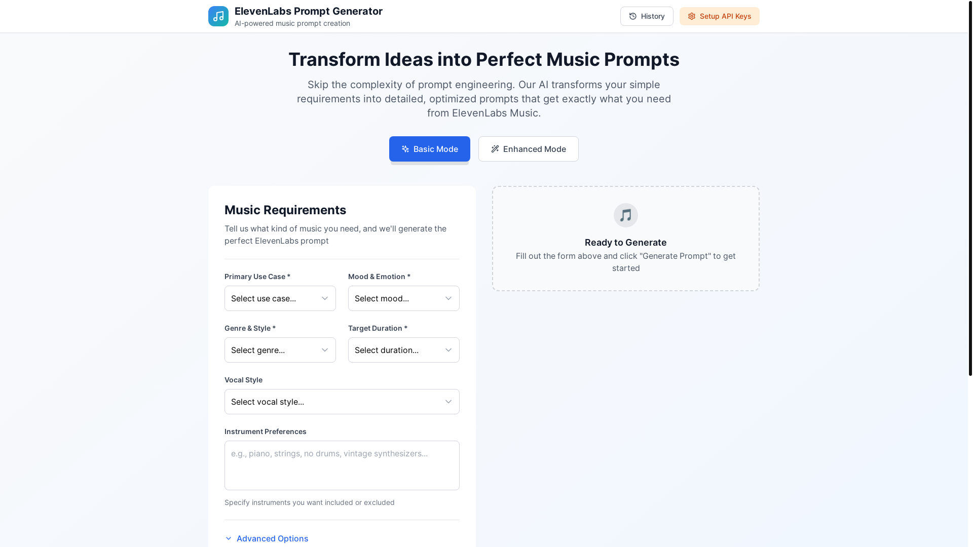 website screenshot of https://elevenprompts.com/